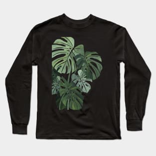 Monstera Leaves Long Sleeve T-Shirt